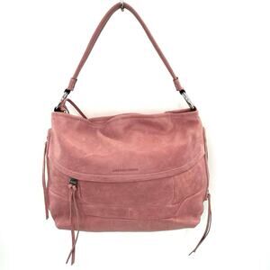 Aimee Kesteunberg women’s pink suede multi pockets hobo satchel handbag